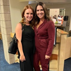 Deep wine colored jumpsuit/pantsuit from Express